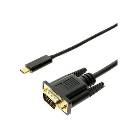 4Xem 4Xem 4XUSBCVGA6 6 ft. USB Type-C to VGA Adapter USB-C Video Converter; Black 4XUSBCVGA6